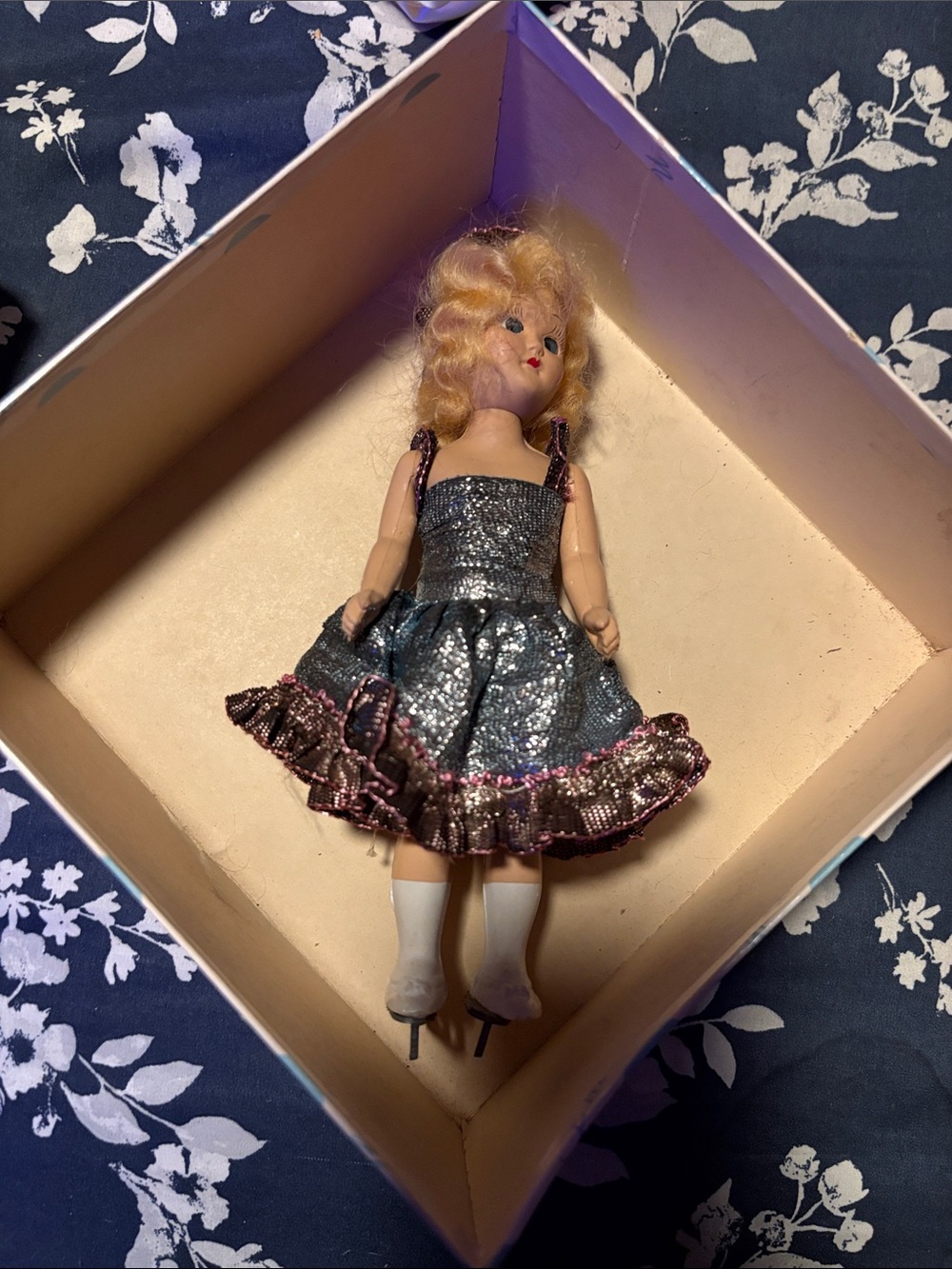 Silver Sparkle Doll with Pink Trim - Kids Toys